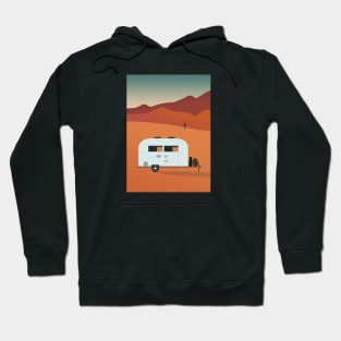 Camper in the Desert at Sunset Hoodie